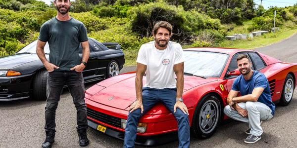 Top Gear Australia's Blair Joscelyne, Jonathan LaPaglia, and Beau Ryan