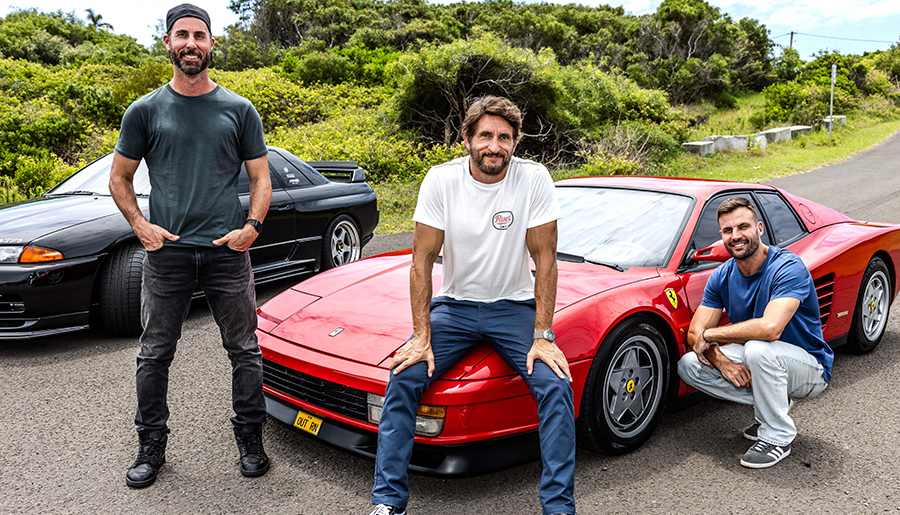 Top Gear Australia's Blair Joscelyne, Jonathan LaPaglia, and Beau Ryan