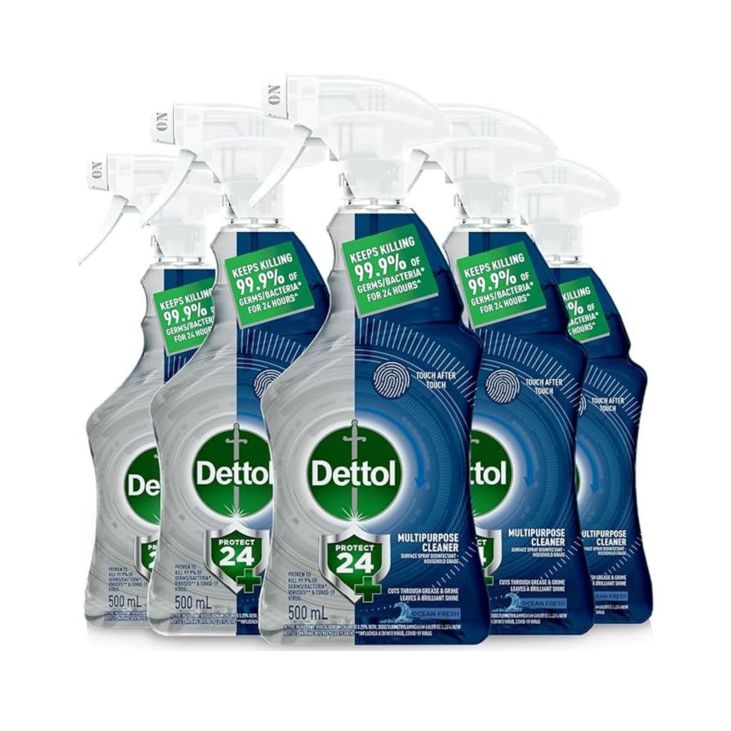 Dettol Protect 24 Multipurpose Cleaner Trigger Ocean Fresh, 500ml x 6 Pack