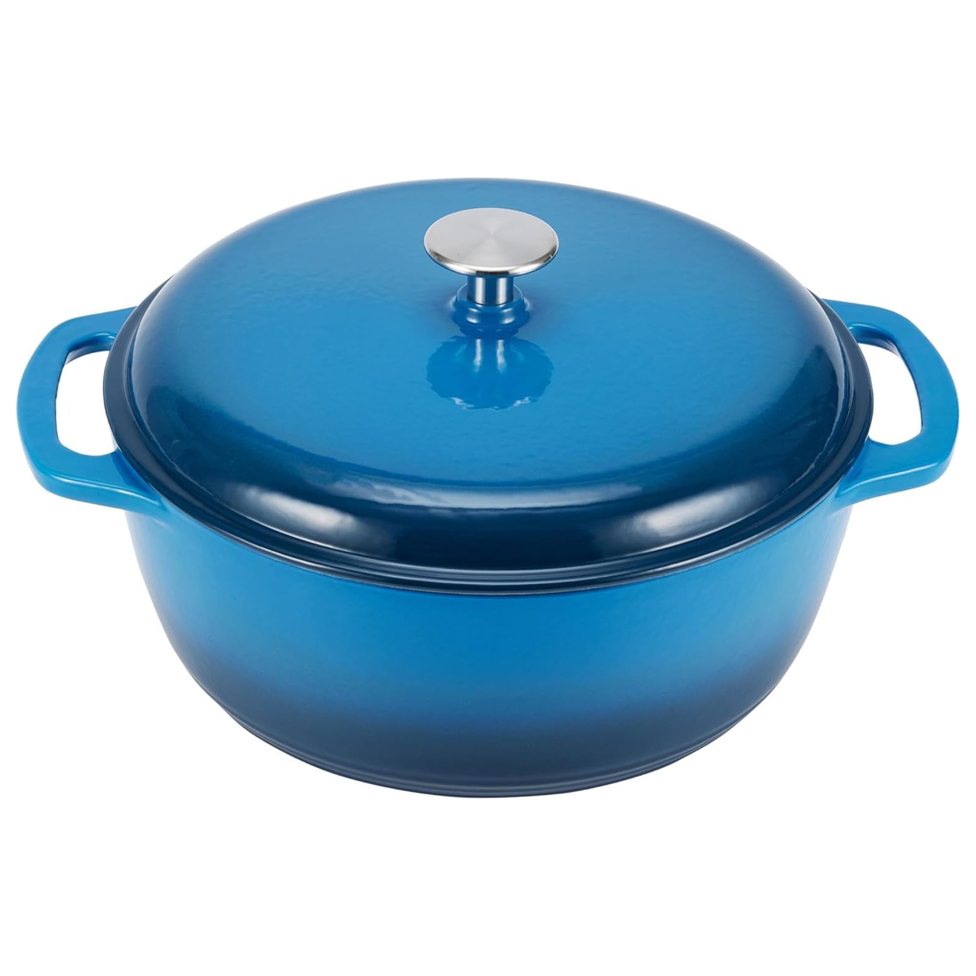 Amazon Basics Enameled Cast Iron Covered Round Dutch Oven