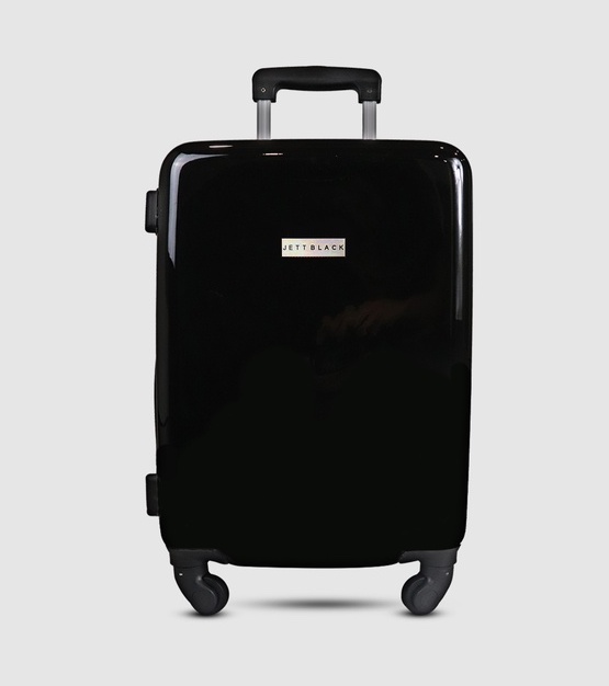 Jett black suitcase