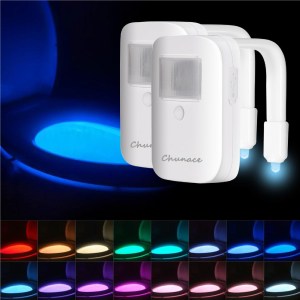 Chunace Toilet Bowl Night Light, best shower gadgets