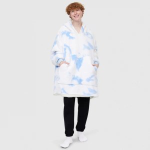 Blue Tie-Dye Oodie, best oodies wearable blankets