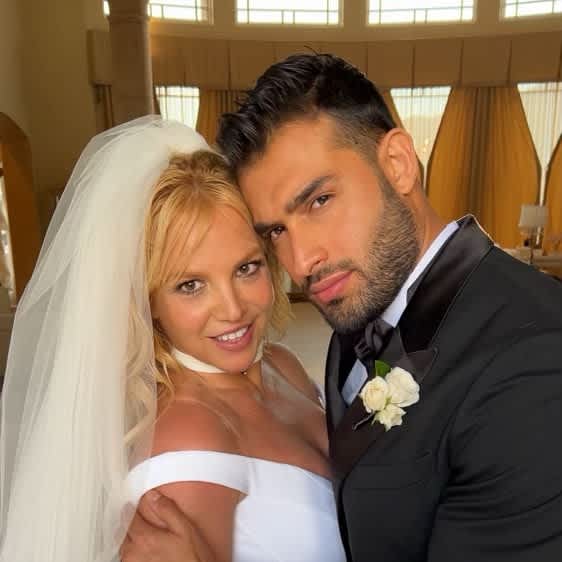 Britney Spears Got Married in a White Wedding Dress With a Thigh